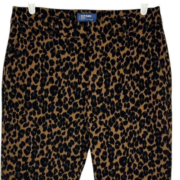 Old Navy Women's Harper High Rise Leopard Print Cropped Pants Sz 8 Regular NWOT - Picture 3 of 12